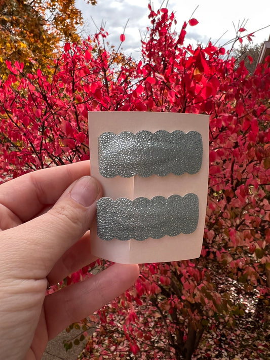 Blue Sparkle Hair Clips